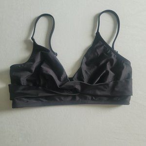 Black Bikini Top Only, Sz Med